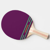 Plum Ping Pong Paddle met Initialen Tafeltennisbatje (Zijkant)