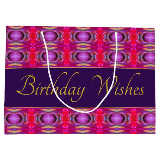 Plum Pink en Gold Groot Cadeauzakje (Achterkant)