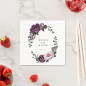 Plum pioenen bruiloft servet cocktail servet (Insitu)