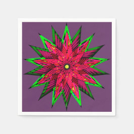 Plum Prachtige Poinsettia WOW Servet