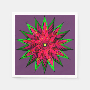 Plum Prachtige Poinsettia WOW Servet