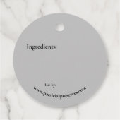 Plum Prijs Label Zelfgemaakte Fruit Condiment (Achterkant)