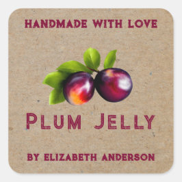 Plum Product Vierkante Sticker