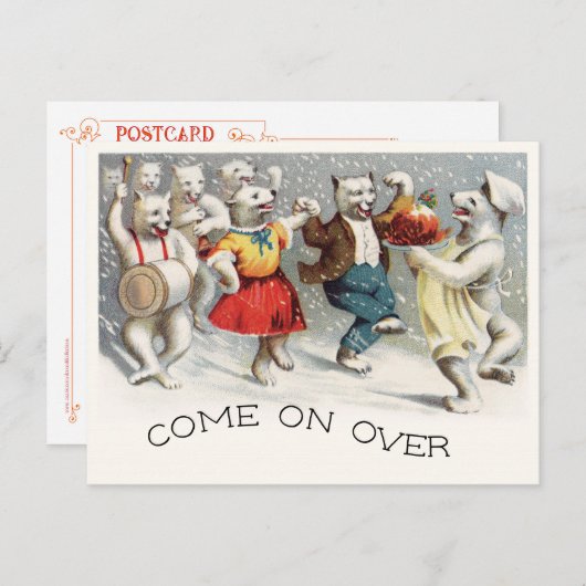 Plum Pudding Jig Briefkaart (Voorkant / Achterkant)