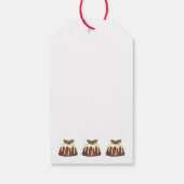 Plum Pudding Kerstvakantie Feestelijk Brits Cadeaulabel (Achterkant)