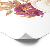 Plum Pumpkin Herfst in Love Vrijgezellenfeest Welc Poster (Hoek)