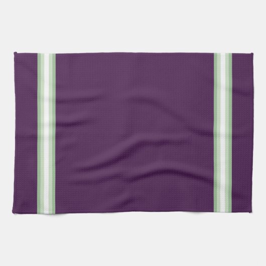 Plum Pure met muntgroen Theedoek (Horizontaal)