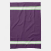 Plum Pure met muntgroen Theedoek (Verticaal)