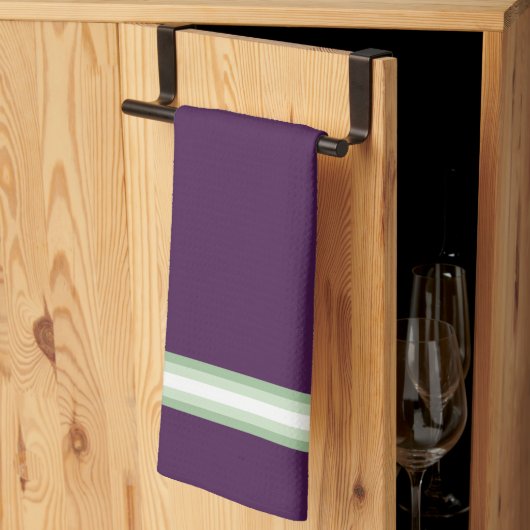 Plum Pure met muntgroen Theedoek (Derde Gevouwen)