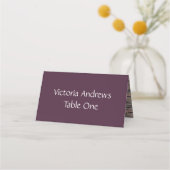Plum Purple Wedding Table Seating Cards Plaatskaartje (Achterkant)