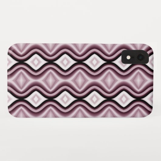 Plum Red Diamond Pattern Case-Mate iPhone Case (Achterkant (horizontaal))