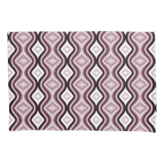 Plum Red Diamond Pattern Kussensloop (Voorkant)