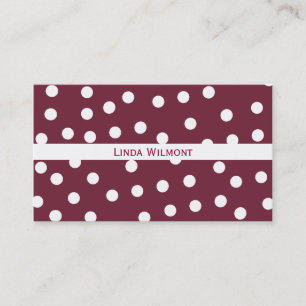 Plum Red Polkadots Visitekaartje