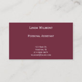 Plum Red Polkadots Visitekaartje (Achterkant)