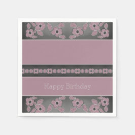 Plum Roos Floral Servet