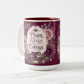 Plum Rose Cottage Accent Mok (Voorkant links)