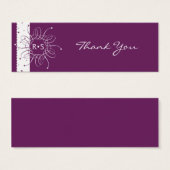 Plum Rosette bruiloft dank u Label Mini Visitekaartjes (Voorkant /achterkant)