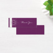 Plum Rosette bruiloft dank u Label Mini Visitekaartjes (Bureau)