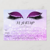Plum roze Rose Glitter Makeup Certificate Gift (Voorkant)