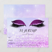 Plum roze Rose Glitter Makeup Certificate Gift (Voorkant / Achterkant)