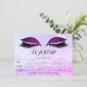 Plum roze Rose Glitter Makeup Certificate Gift (Staand voorkant)