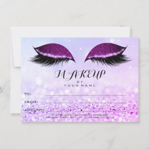 Plum roze Rose Glitter Makeup Certificate Gift