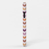 Plum roze Snoep Chevron Stripes and Round Monogram Case-Mate iPhone Case (Achterkant/rechts)