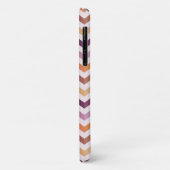 Plum roze Snoep Chevron Stripes and Round Monogram Case-Mate iPhone Case (Achterkant/links)