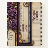 Plum Rozen Industrial Steampunk Journal Notitieboek (Achterkant)