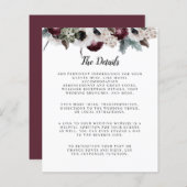 Plum Sage Ivory Pink Floral budget bruiloft detail (Voorkant / Achterkant)