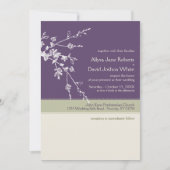 Plum Sage Wedding Invitation Kaart (Voorkant)
