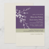Plum Sage Wedding Invitation Kaart (Voorkant / Achterkant)