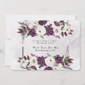 Plum Silver Geometric zal je mijn Bridesmaid zijn Kaart (Voorkant)