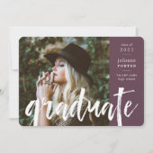 Plum | Sketched Overlay Graduation Party Kaart (Voorkant)
