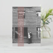 Plum Sla de datumbanner op | Overlayfoto Save The Date (Staand voorkant)