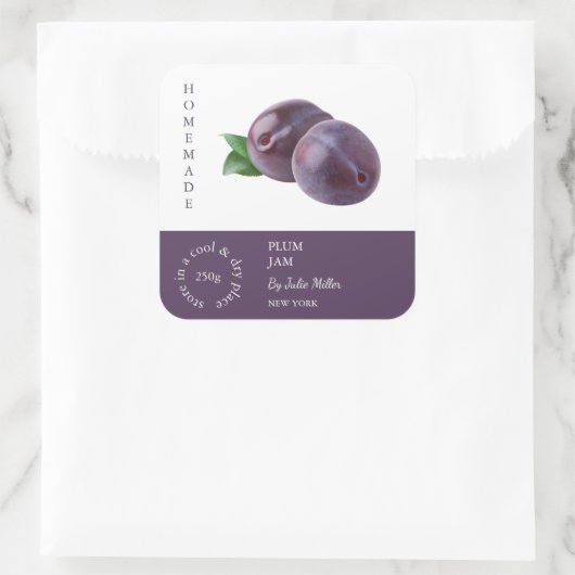 Plum Small Business Label (Tas)