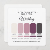 Plum Soft Mauve Fall Wedding Palette 2026 Card Kaart (Voorkant / Achterkant)