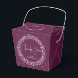 Plum Sparging Lights Dank je Bedankdoosjes<br><div class="desc">Een mousserende bril tegen de achtergrond. De het manuscriptdoopvont van "Dank u"is een afbeelding - zodat kan het worden re-size, worden geroteerd en worden anders geplaatst. De rest van de tekst kan volledig worden bewerkt. Het afbeelding van de Mousserende Lichten kan ook worden re-size en worden bewogen. Andere kleuren, verschillende...</div>