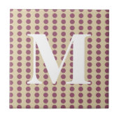 Plum Spice Moods Stippen met monogram Tegeltje (Voorkant)