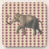 Plum Spice Moods Stippen met olifant Bier Onderzetter (Voorkant)