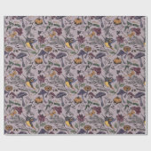 Plum Spooky Enchanted Hummingbird Garden Cadeaupapier (Vlak)