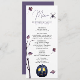 PLUM SPOOKY POMPOEN SPIN HERFST LEAF HALLOWEEN MENU