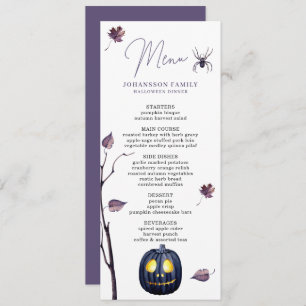 PLUM SPOOKY POMPOEN SPIN HERFST LEAF HALLOWEEN MENU