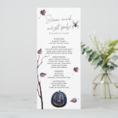 PLUM SPOOKY POMPOEN SPIN HERFST LEAF HALLOWEEN MENU (Staand voorkant)