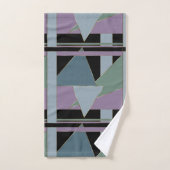 Plum Steel Moss Geometric Whimsical™ Bad Handdoek (Handdoek)