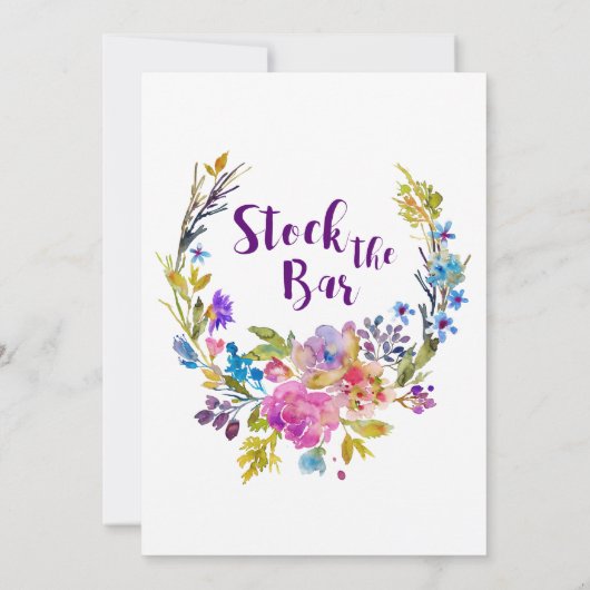 Plum Stock de Bar Koppels Douche Kaart (Achterkant)