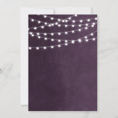 Plum String Lights Blank Uitnodiging Sjabloon (Achterkant)