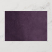 Plum String Lights Bruiloft invoegen Kaart (Achterkant)