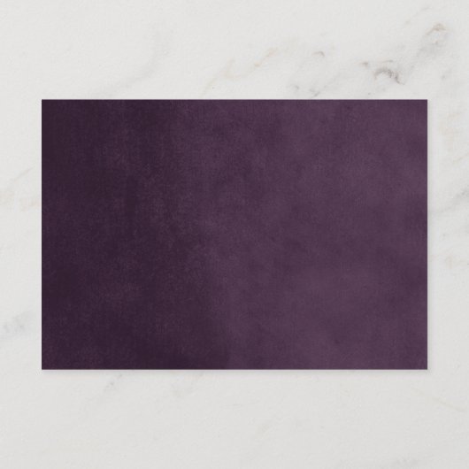 Plum String Lights Bruiloft invoegen Kaart (Achterkant)