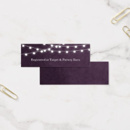 Plum String Lights Bruiloft invoegen Kaart